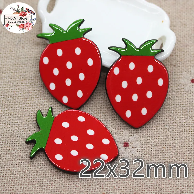 

10pcs Resin planar kawaii strawberry flat back Art Decoration Charm Craft DIY hair bow center accessories