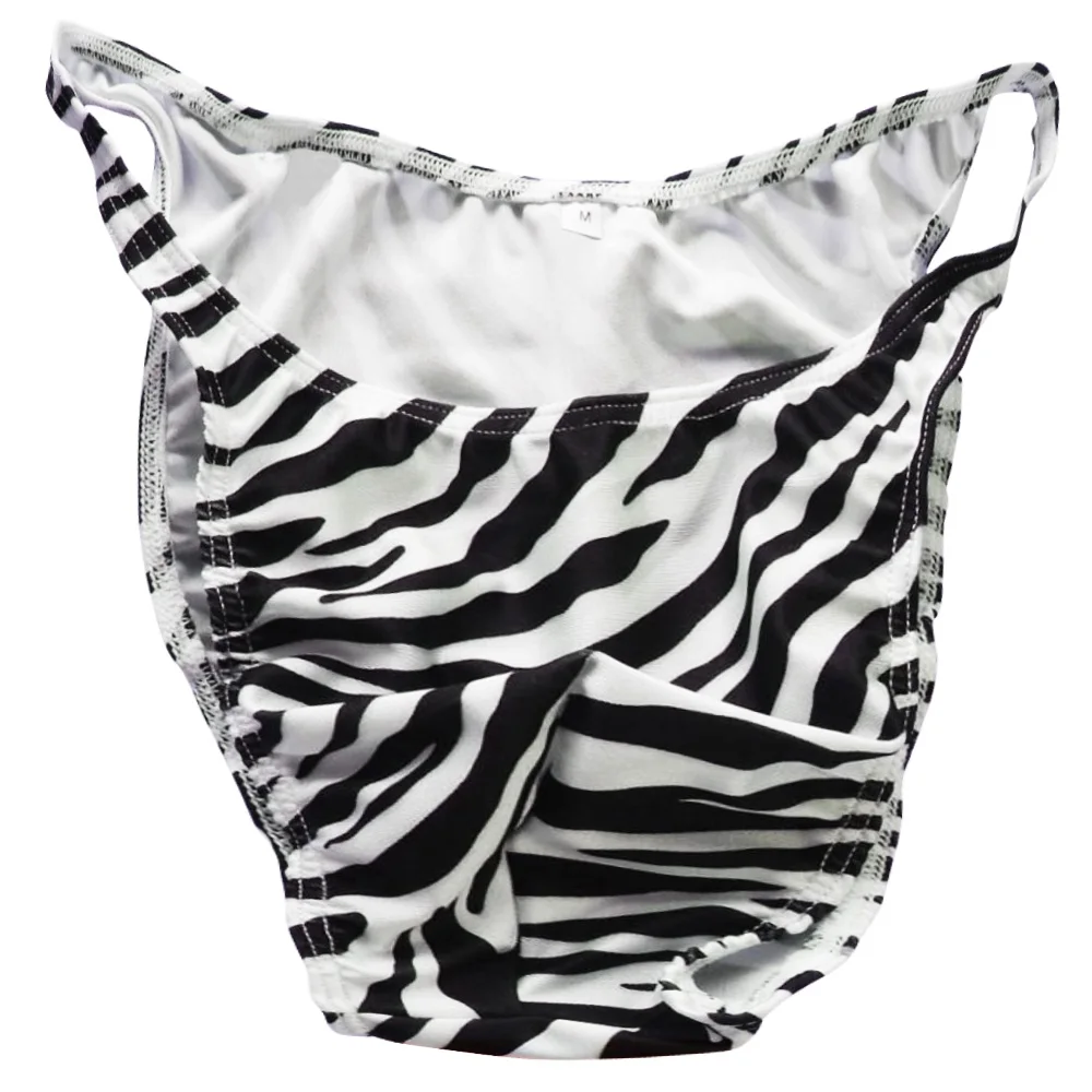 New Zebra Black&White Hot Sexy Men's Briefs Bulge Pouch Underwear Underpants Bikini Sexy Lingerie Gay Mens Panties