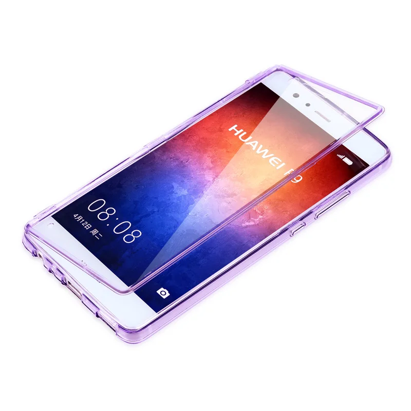 Huawei P9 Case Силиконовые ТПУ Прозрачный Флип-Крышкой Ясный Протектор телефон Сумка
