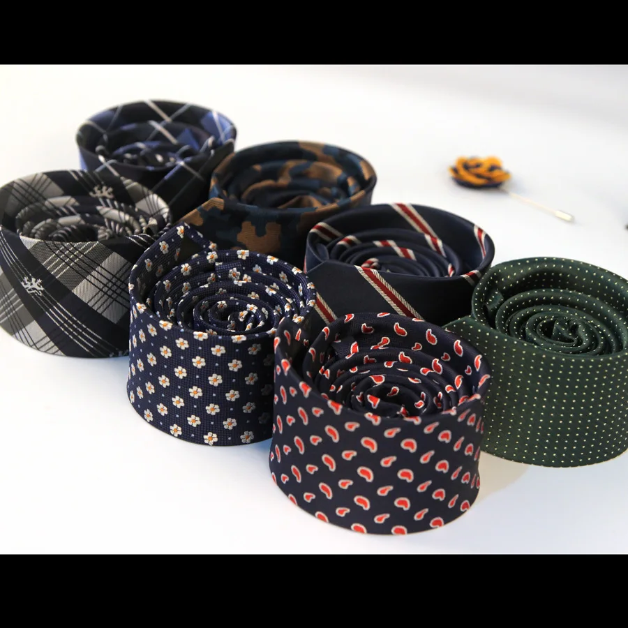 

fashion designer mens skinny 1200 needle neck ties 6cm gravatas for men striped paisley floral business necktie 50pcs/lot fedex