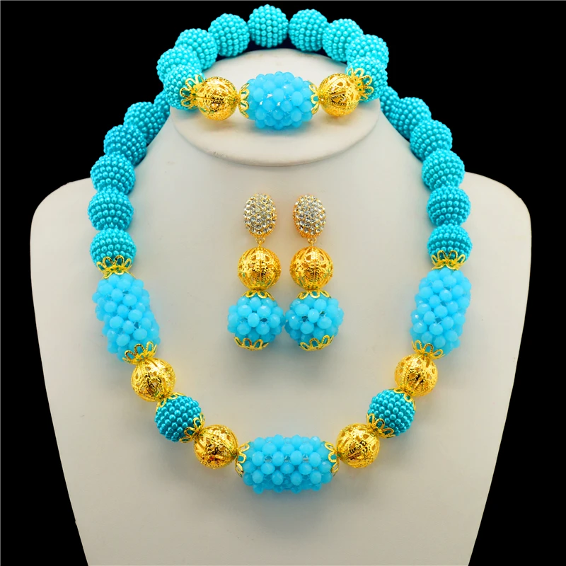 2017 Бесплатная доставка нигерийские бусы Свадебный комплект ювелирных изделий