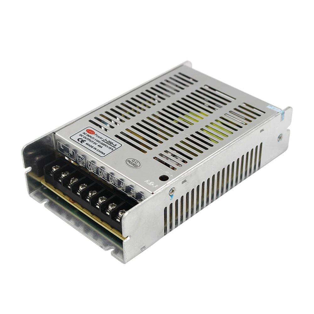 Драйвер импульсного источника питания для светодиодных лент 5 В 40А 200 Вт дисплей