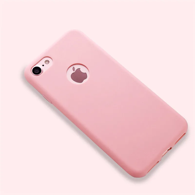 Милый ТПУ силиконовый чехол для iPhone на 5S 6 6s XS матовый задней панели ультра тонкий