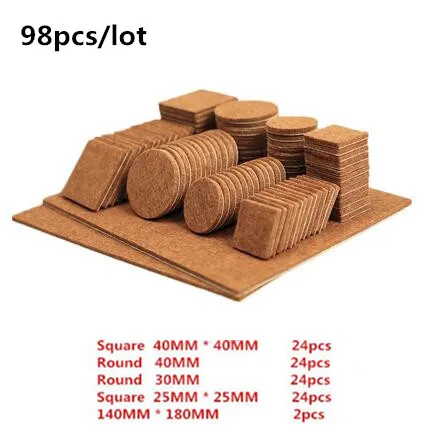 72pcs-122pcs Self Adhesive furniture leg pad Table Chair leg protector Feet Floor Anti Slip mat Bumper DIY Furniture Accessories - Цвет: E