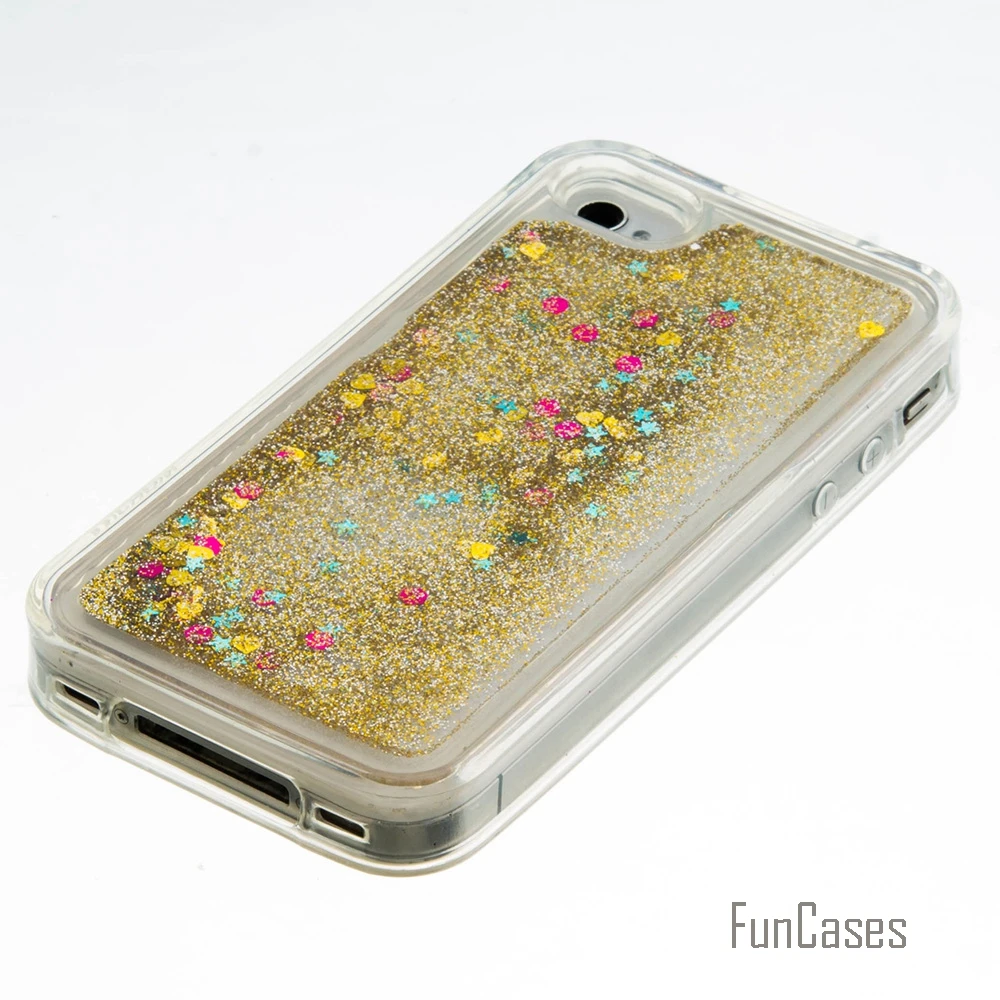 Coque аксессуар любовь сердечко Звезды Мягкий ТПУ чехол для телефона iPhone 4S с жидким