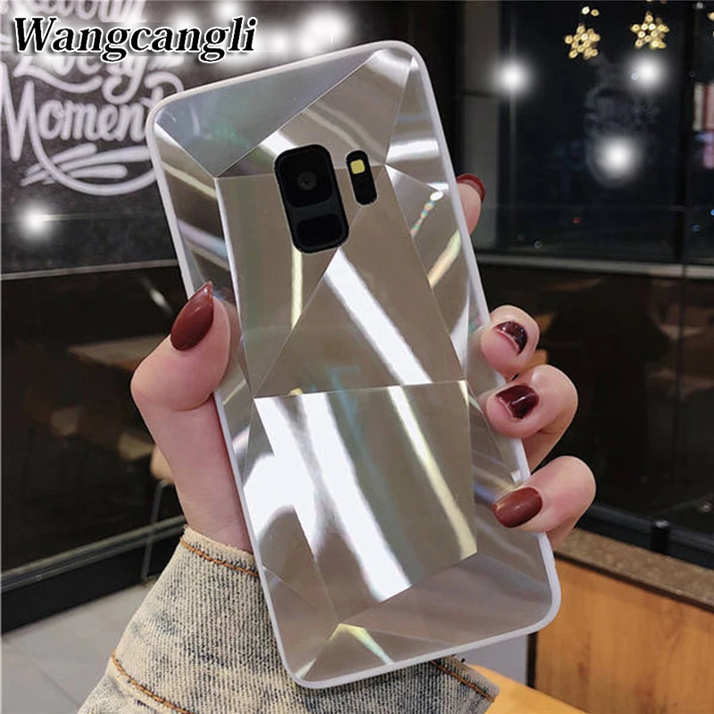 Блестящий 3D зеркальный чехол для Samsung Galaxy S8 S9 S10 Plus S7 Edge Note 8 9 акриловая задняя