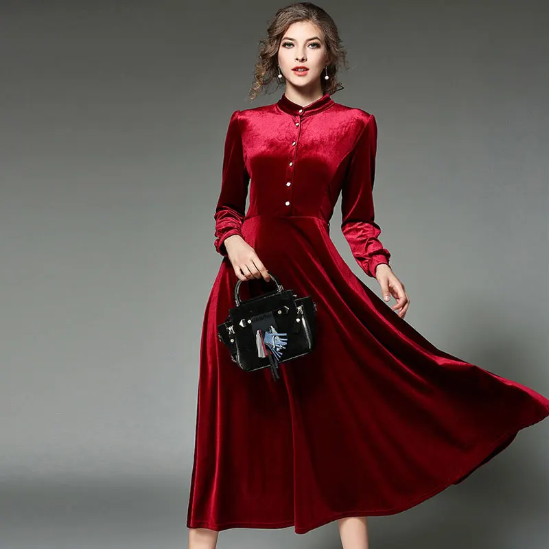 Красный бархат платья