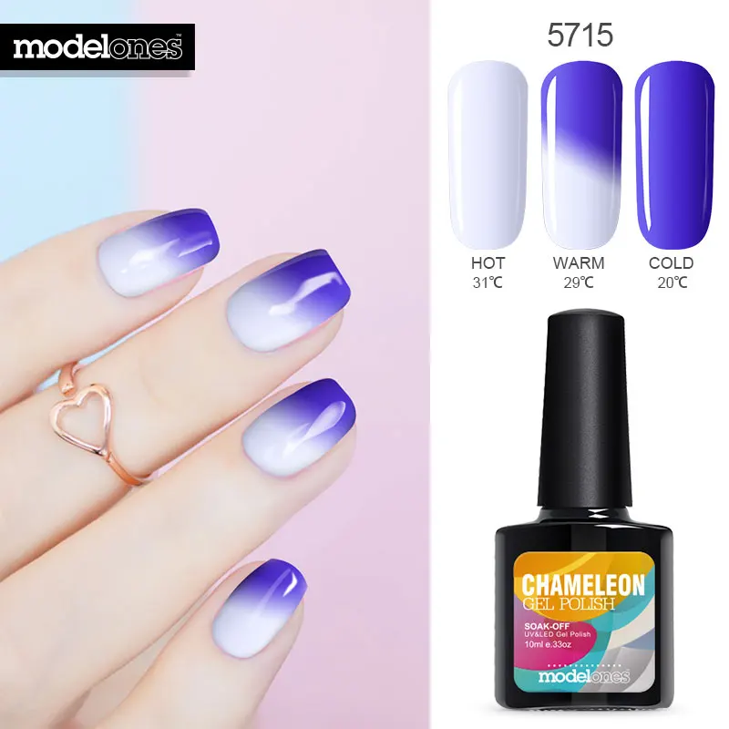 Термогель для ногтей Modelones 10 мл термостойкий УФ гель меняющий температуру цвет