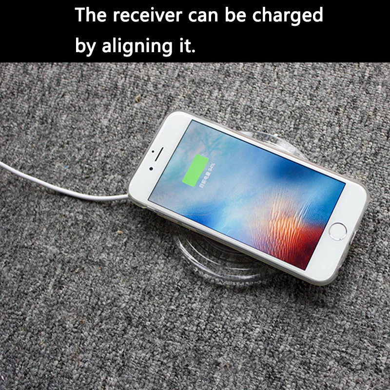 Универсальное беспроводное зарядное устройство Qi для быстрой зарядки iPhone X 8 Plus