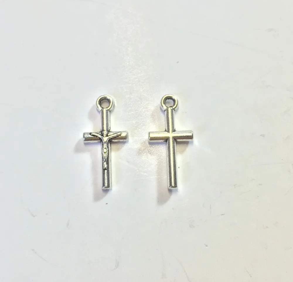 Eruifa 20 шт. 15*9 мм красивый крест монета Иисуса цинковый сплав DIY Подвески кулон