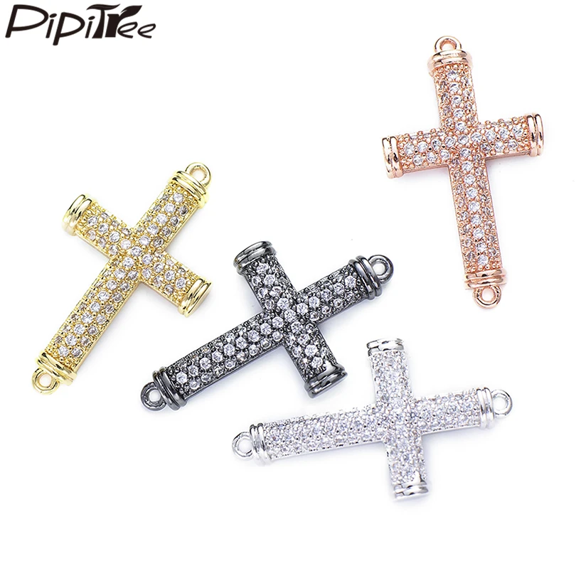 Pipitree 3 шт./лот Блестящие Полные микрозакрепленные прозрачные CZ циркониевые