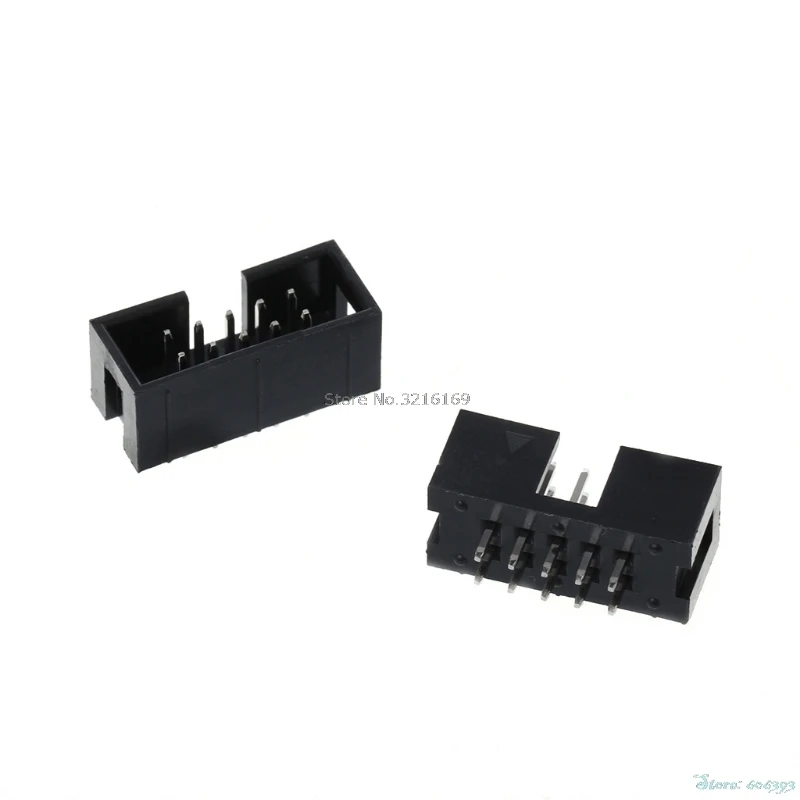 Для 10 шт./компл. DC3 Pin 2x5 двухрядный 2 54 мм Шаг прямой штырь IDC Box Header коннектор