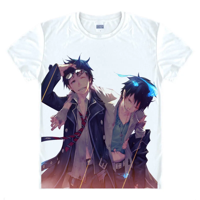 Туфли для косплея Blue Exorcist футболки мульти стиль короткий рукав рубашки Ao no Ekusoshisuto
