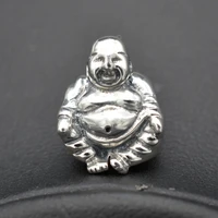 925 sterling silver buddha charms beads laughing buddha shape string jewelry fashion silver jewelry accessories