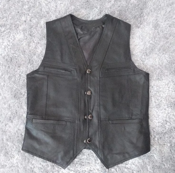 XXXXXL мужские жилет Кожаные Жилеты повседневные кожаные туфли пиджак осень-зима