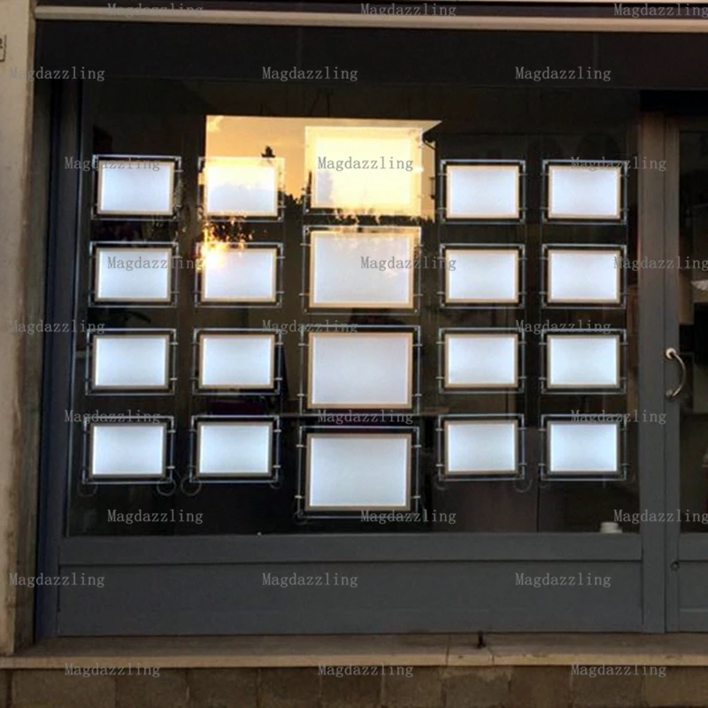 20 шт. подвесной светодиодный свет карман для дисплеев окна недвижимости-кабель