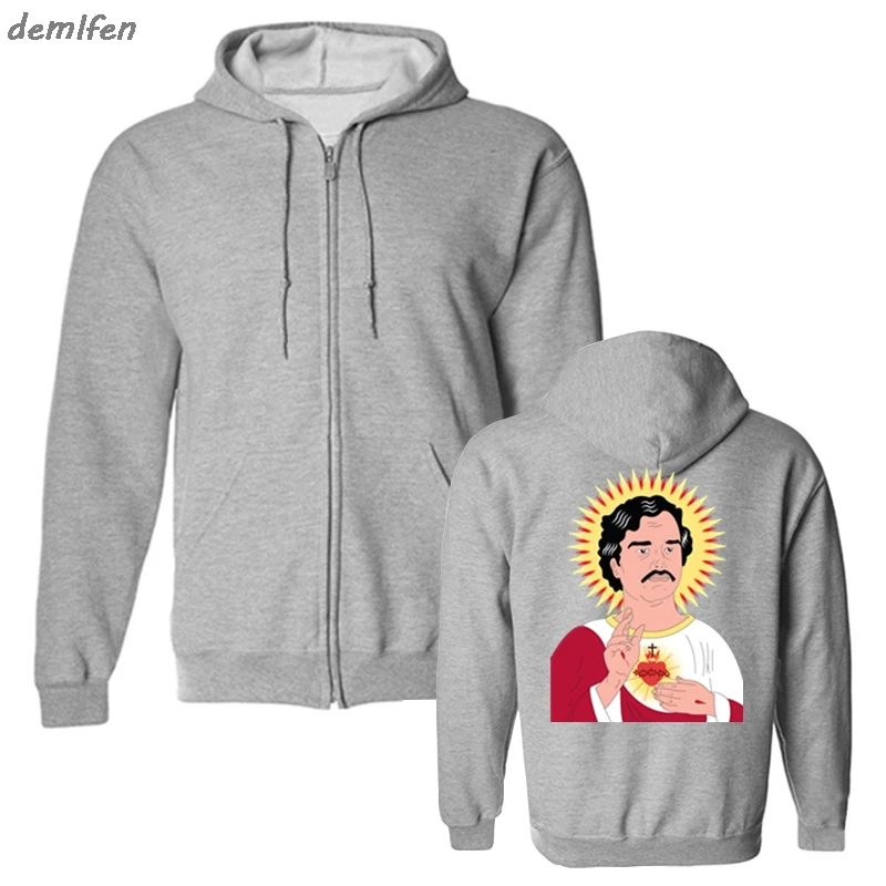 Нарко Для мужчин флисовая толстовка Pablo Escobar гангстера Camisa Уличная хлопковые