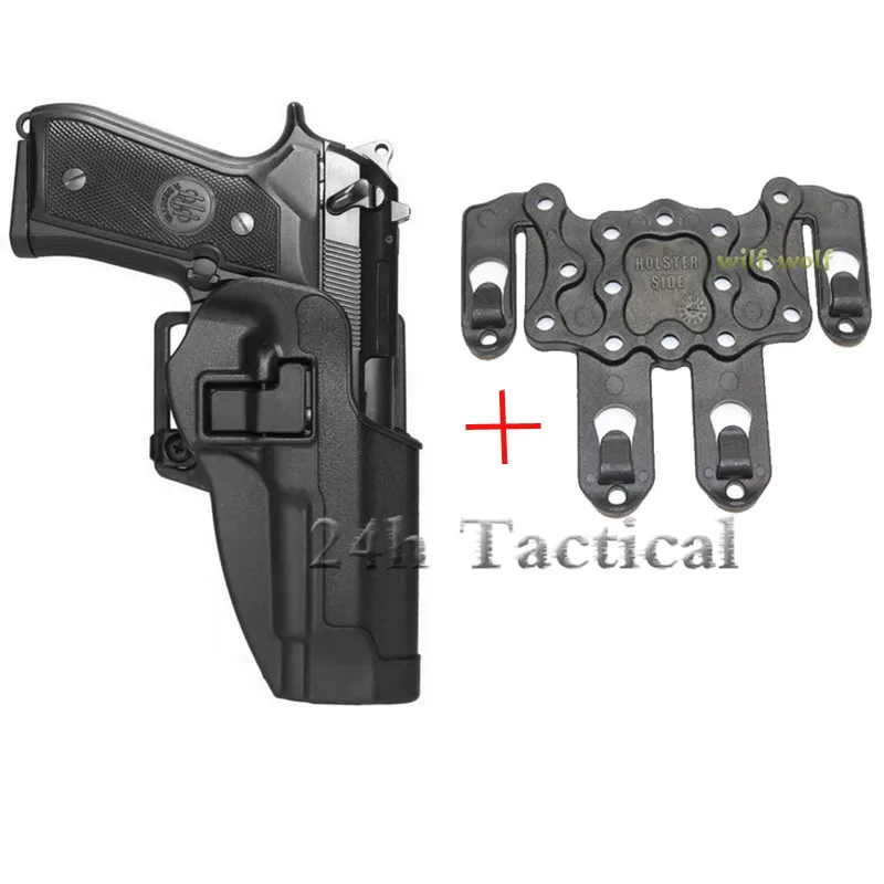 

Tactical Military Right Hand Belt Pistol Gun Holster With Waist Paddle Gun Belt Holster Hunting Accessories For Beretta M9 92 96