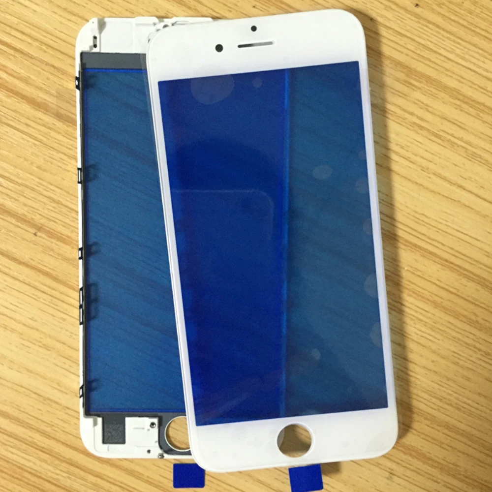 10 шт./лот 5 черный Белый Переднее внешнее стекло с рамкой для iPhone 7 7plus 6 4 6s plus 5c