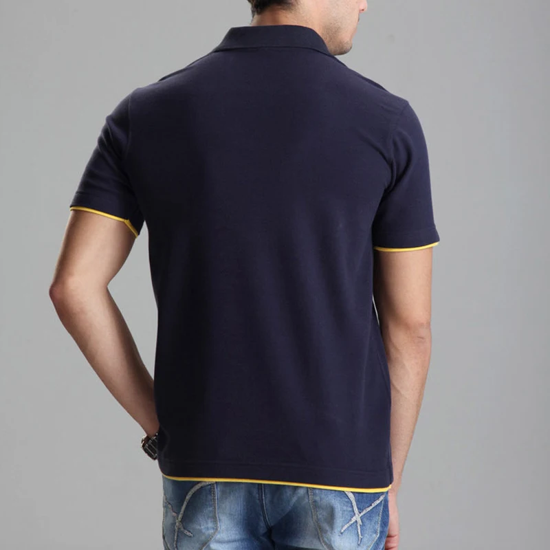 Brand Clothing Polo Homme Solid Wholesale Shirt Casual Men Tee Tops Cotton Slim Fit 102TBG | Мужская одежда