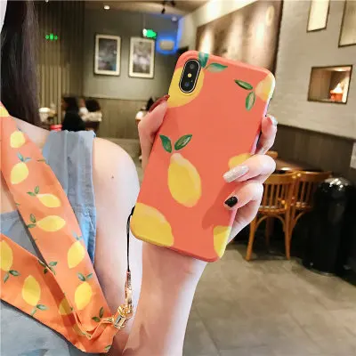Мобильный телефон Ins wind fresh fruit orange корпус 7plus оранжевый полноразмерный мягкий
