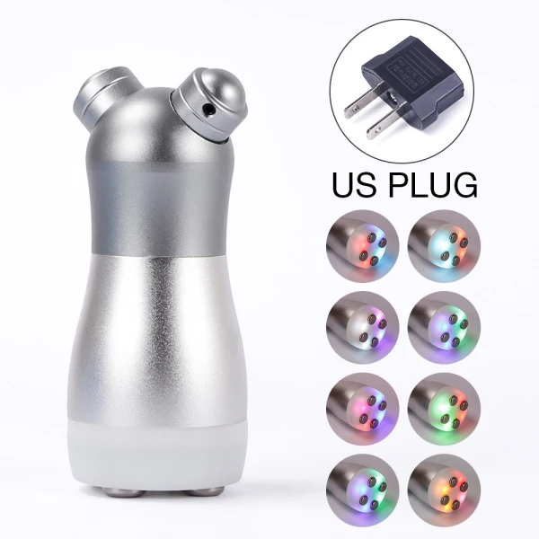 Silver US Plug RF Радио Частота Красота терапия массажер тела и лица светодиодный фотон мезотерапия машина для ухода за кожей красота машина для подтяжки лица - Цвет: Silver US Plug