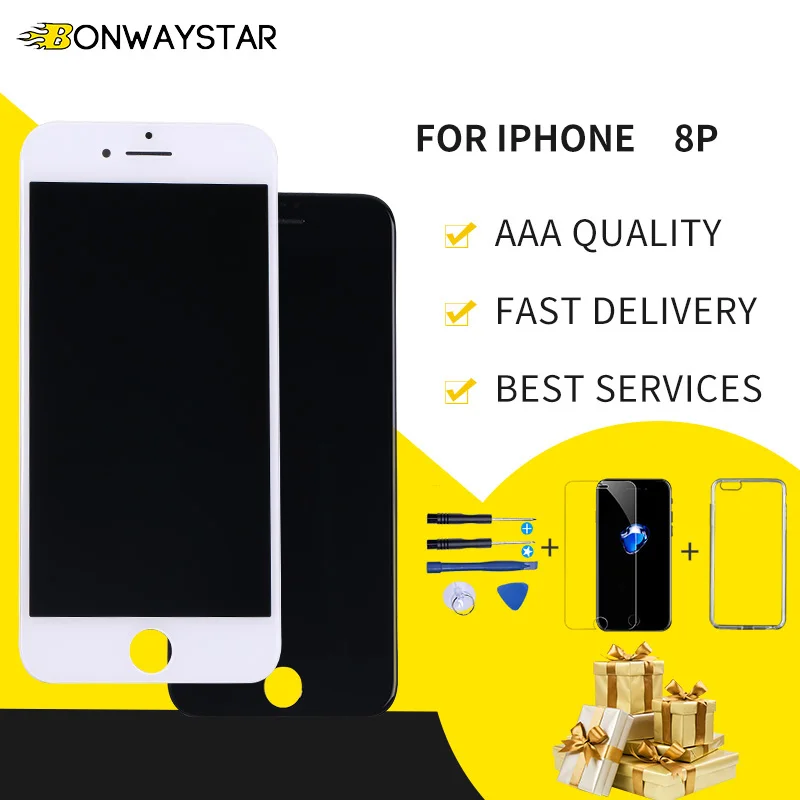 

3D Touch LCD Replacement LCD Pantalla Display Screen Replacement Digitizer Assembly for iPhone 8Plus LCD Screen with 3 Gifts