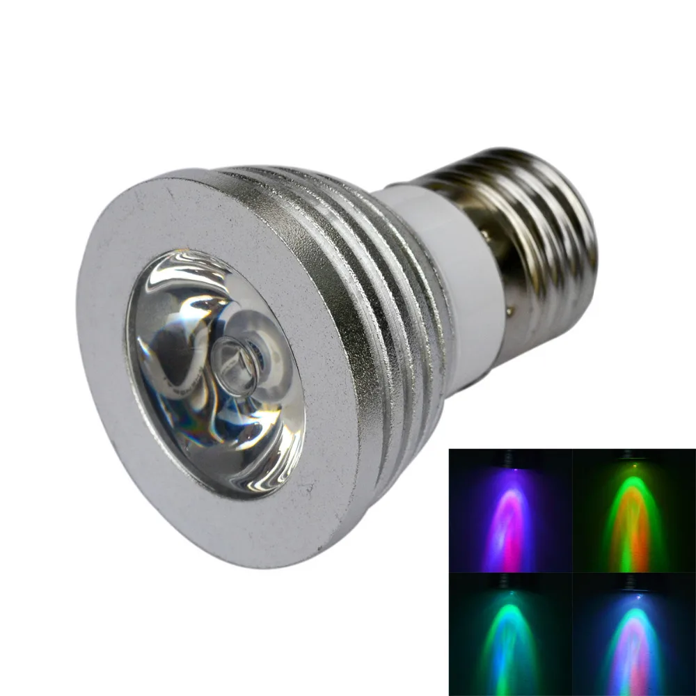 E27 3W 150LM 1-LED Multi-Colored RGB Light LED Spot Bulb / Remote Control (AC 100-220V) free shipping | Лампы и освещение