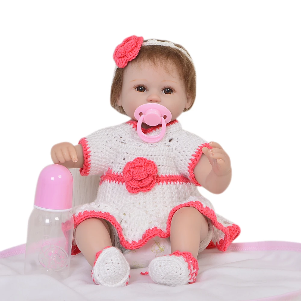 17 дюймов силиконовые куклы reborn Real Life baby Alive кукла горячая Распродажа Белая Кожа