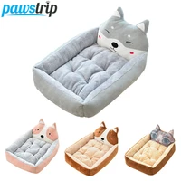 pawstrip cute pet winter dog bed sofa soft warm cat bed house cartoon small dog bed cushion pet sofa bed for dog chihuahua teddy