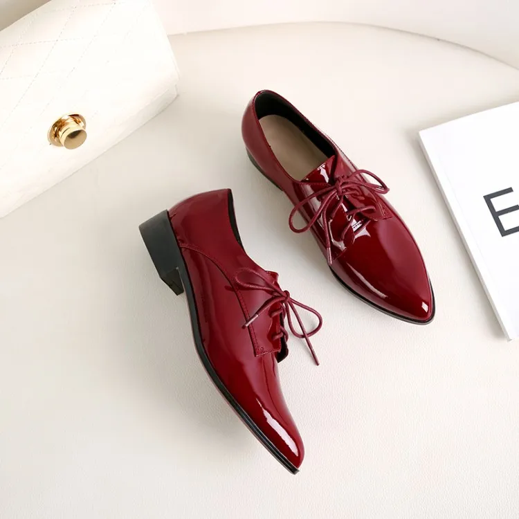 Женские туфли-лодочки из мягкой бычьей кожи MLJUESE винно-красные туфли на низком