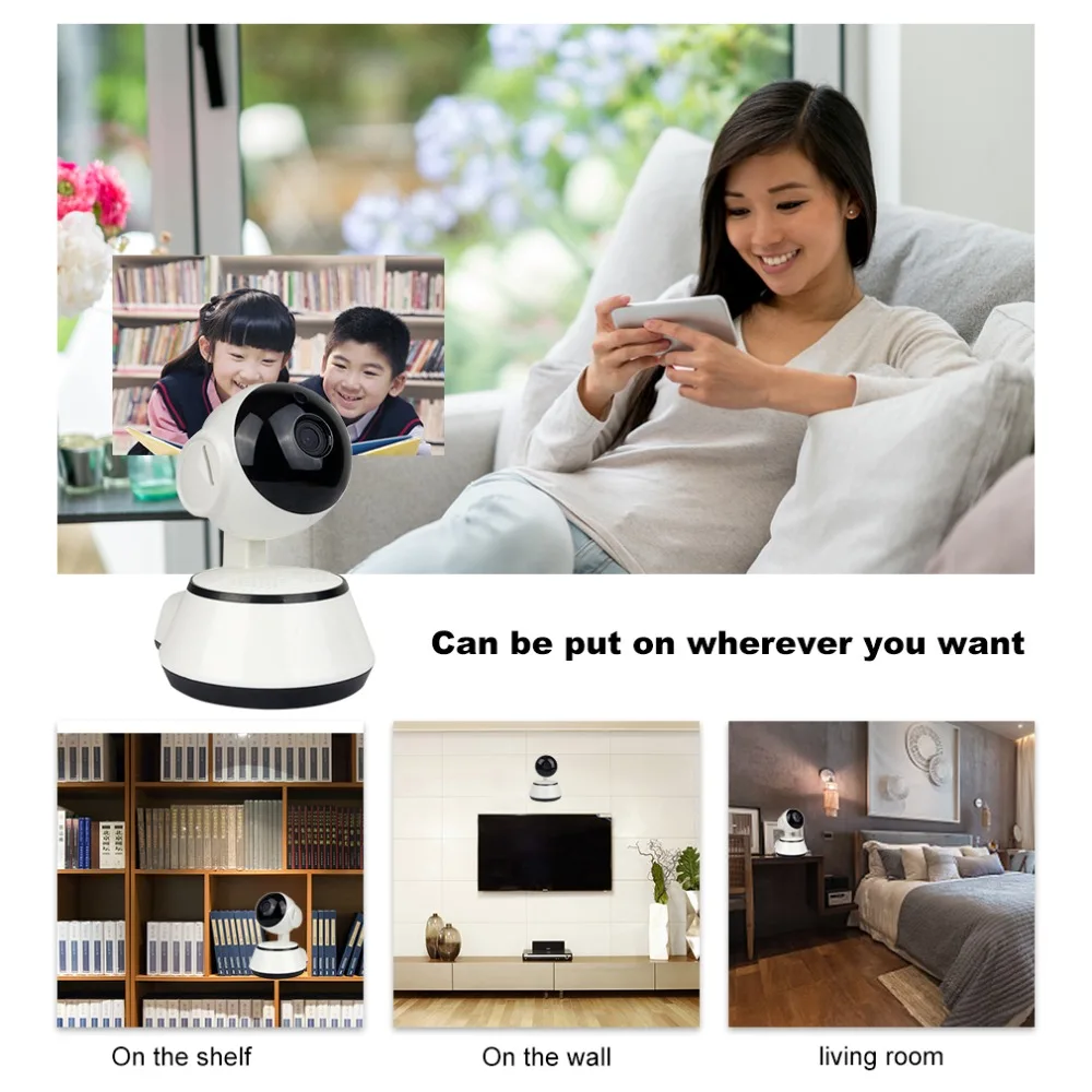 Беспроводная камера для наблюдения за ребенком Wi Fi 720 P HD IP безопасности дома