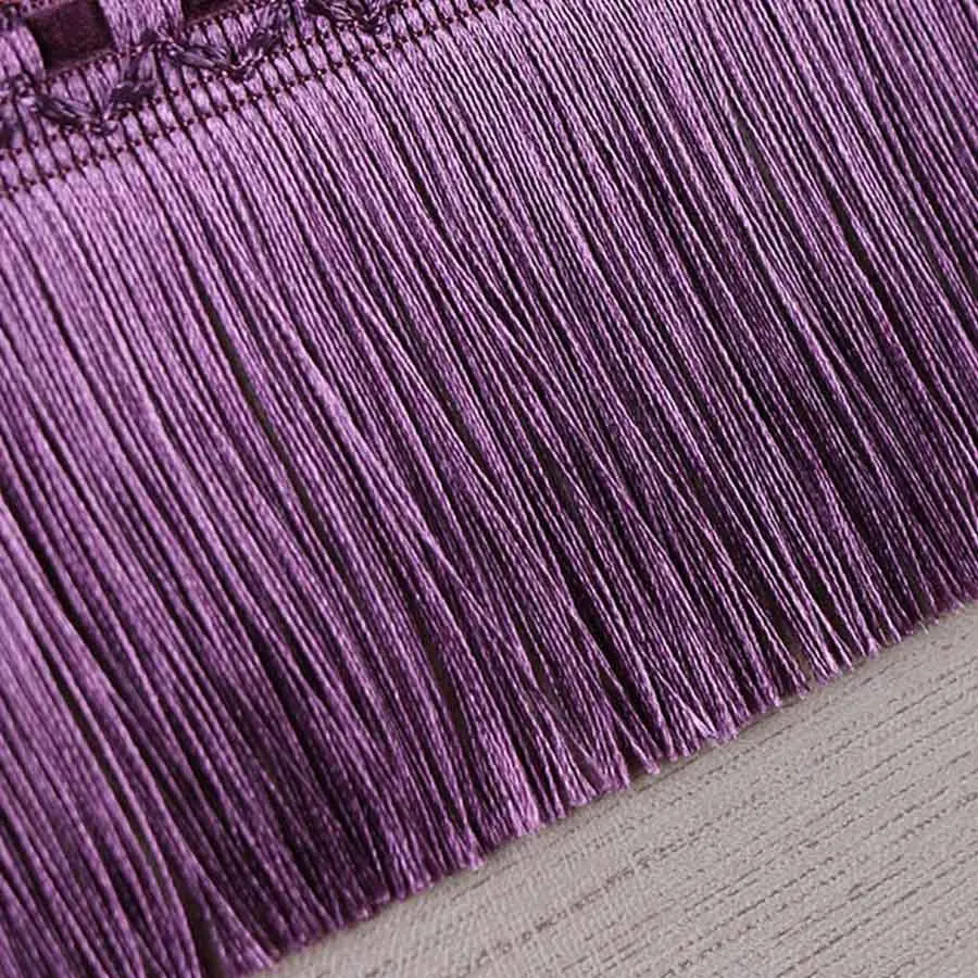 Атласная кружевная лента для латинских танцев с длинной бахромой 12 метров 9 см