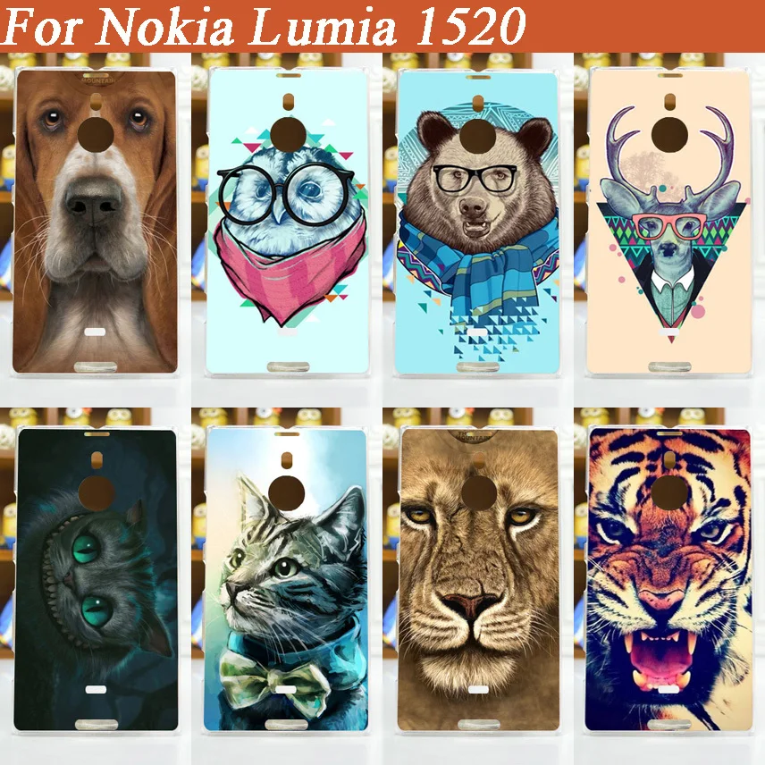 Высокое качество diy печать Тигр Лев медведь собака чехол для Nokia Lumia 1520/шаблон