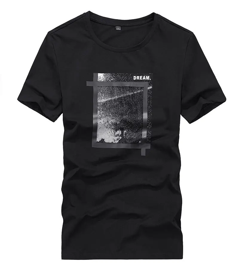 Для мужчин s футболки модные 6XL новый летний хлопковые топы принты Camisetas Hombre