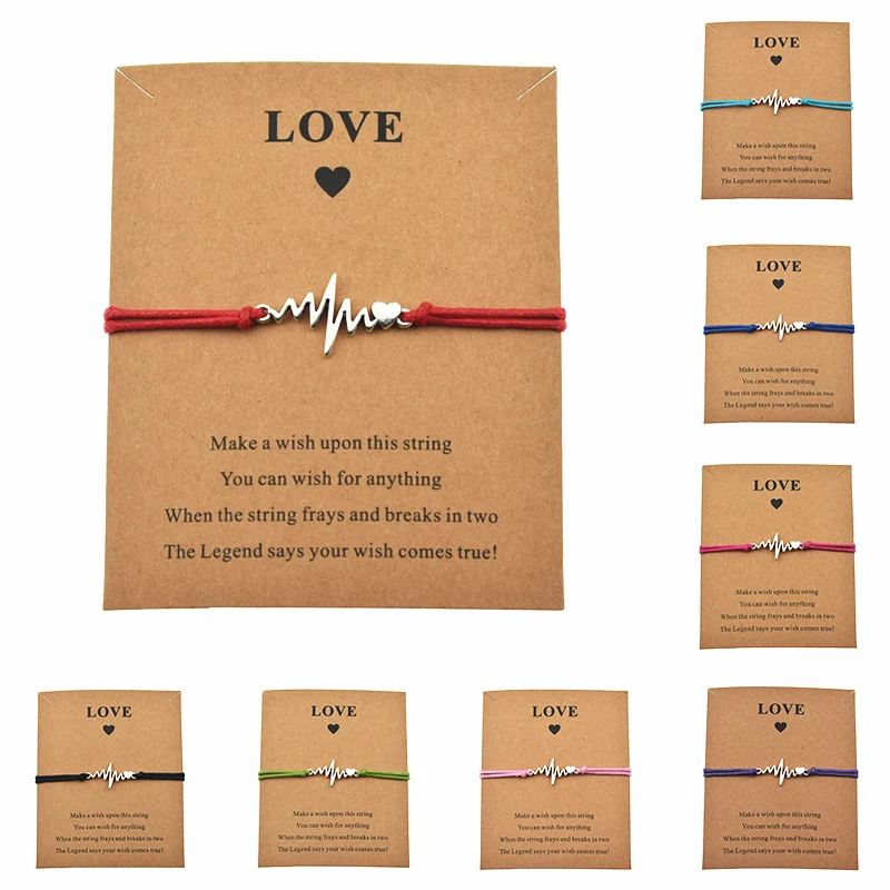 Модный очаровательный браслет с надписью сердечко ЭКГ|Браслеты шармами| |