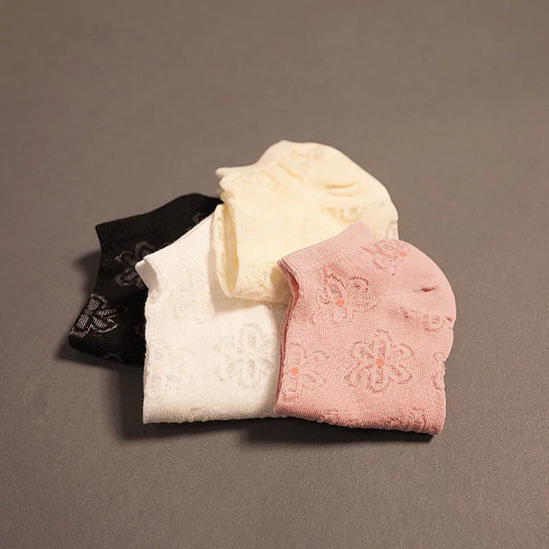 [EIOISAPRA] Японские кружевные шелковые хлопковые милые носки с цветами женские