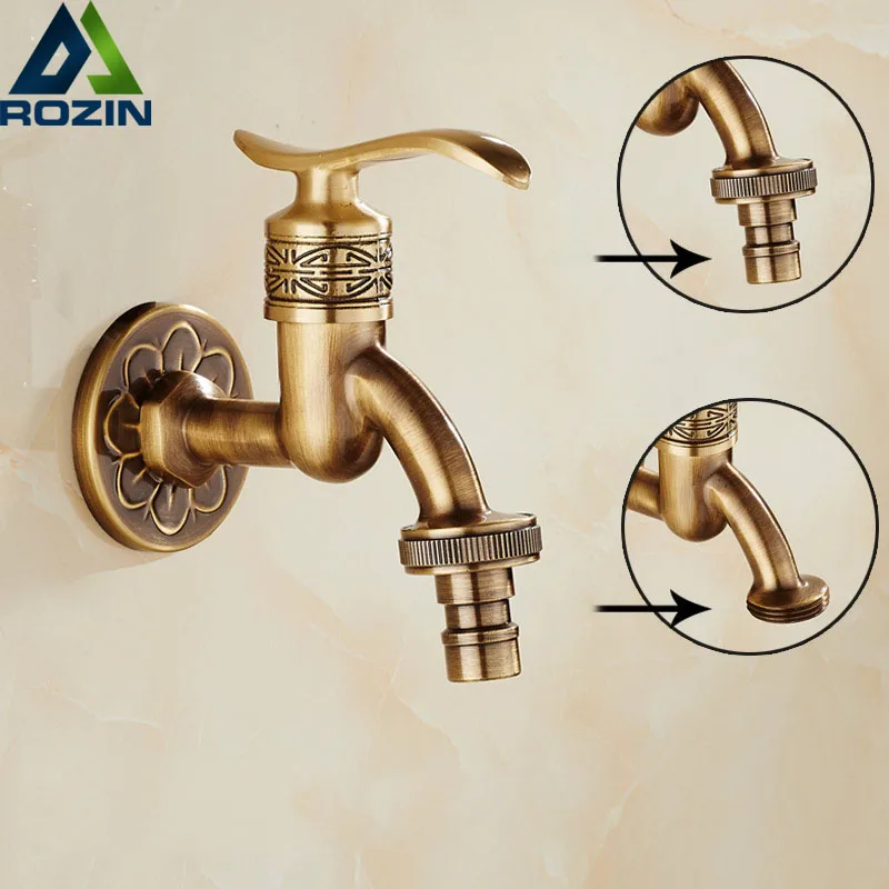 Латунные антикварные художественные холодной стены сад стиральная машина