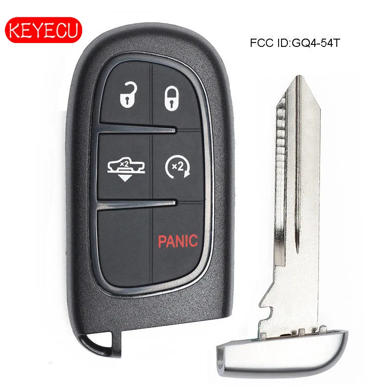 Смарт карта Keyecu 433 МГц 4A чип для Jeep Cherokee 2014 2018 FCC: дистанционный ключ брелок от