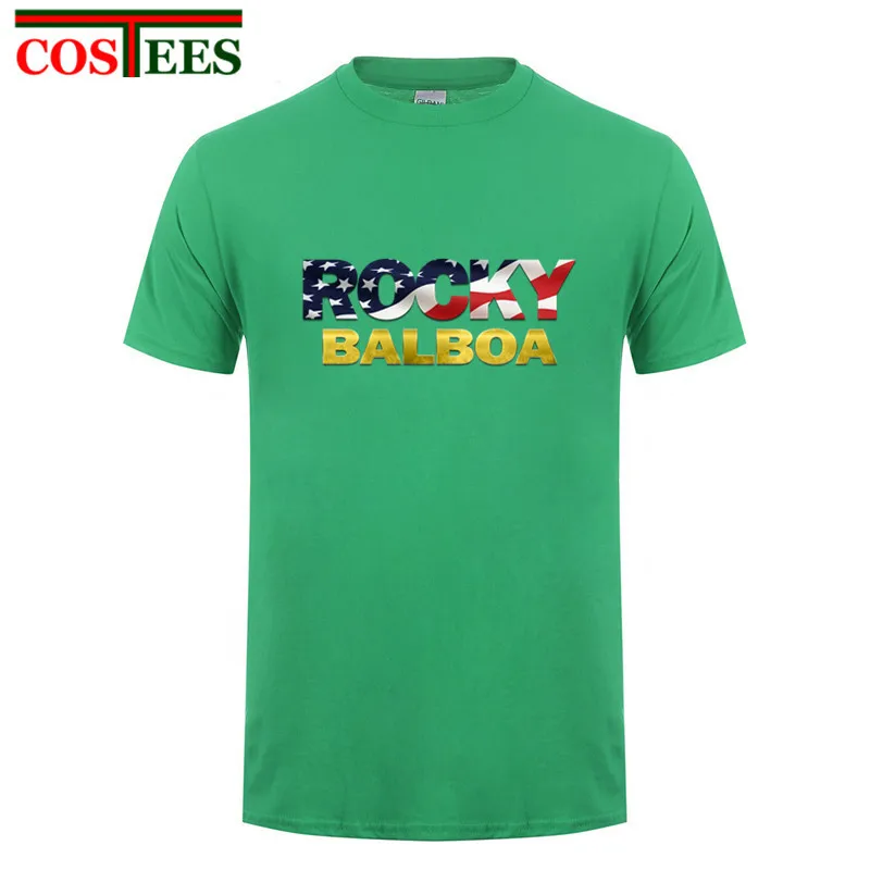 Новая модная Винтажная Футболка Rocky Balboa Мужская футболка homme USA hero боксеры hombres с