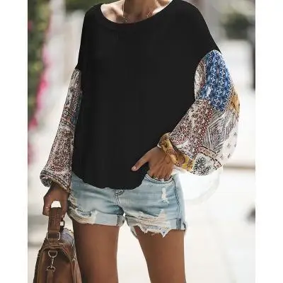 

Women Long Sweaters Sleeve Knitted Female Patchwork Pullovers Women Autumn Winter Sweaters