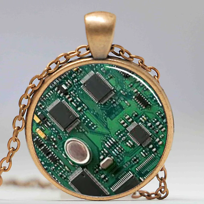 (1 шт./лот) стимпанк гик ювелирные изделия печатная плата ожерелья и подвески |