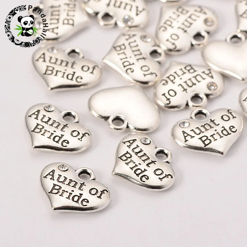 10 шт. подвески в виде сердца стиле тибетского серебра под старину для