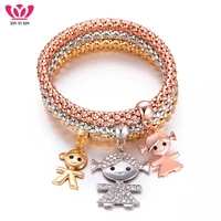 bracelets for women mix color popcorn chains crystal lovely boy girl charms bracelet jewelry birthday gifts pulseiras feminina