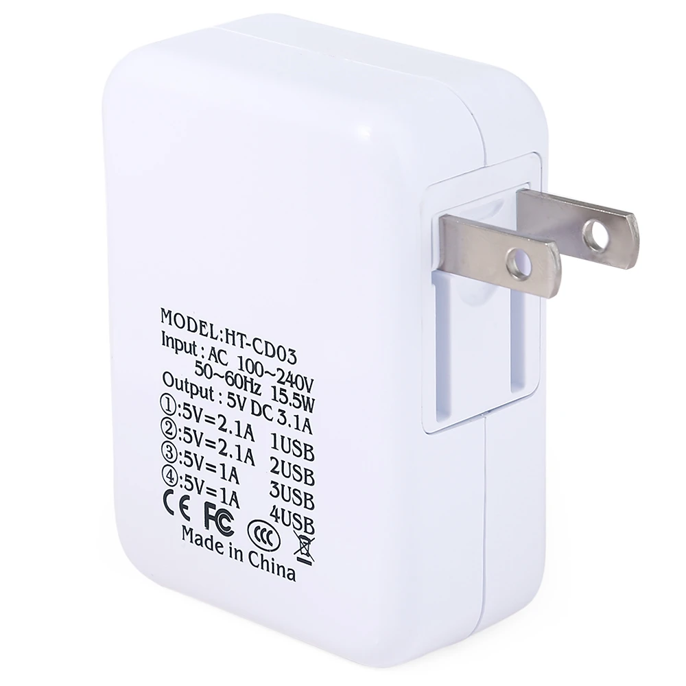 Штепсельная Вилка европейского стандарта США 4 порта универсальное настенное