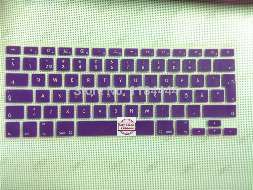 Swedish letter colorful Silicone EU/UK Keyboard Cover Skin Protector sticker film for apple MacBook air Pro 13 15 17 | Компьютеры и
