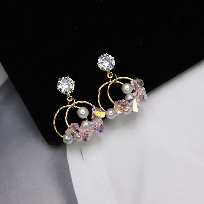 Блестящие сбоку новые модные брендовые ювелирные изделия корейские жемчужные