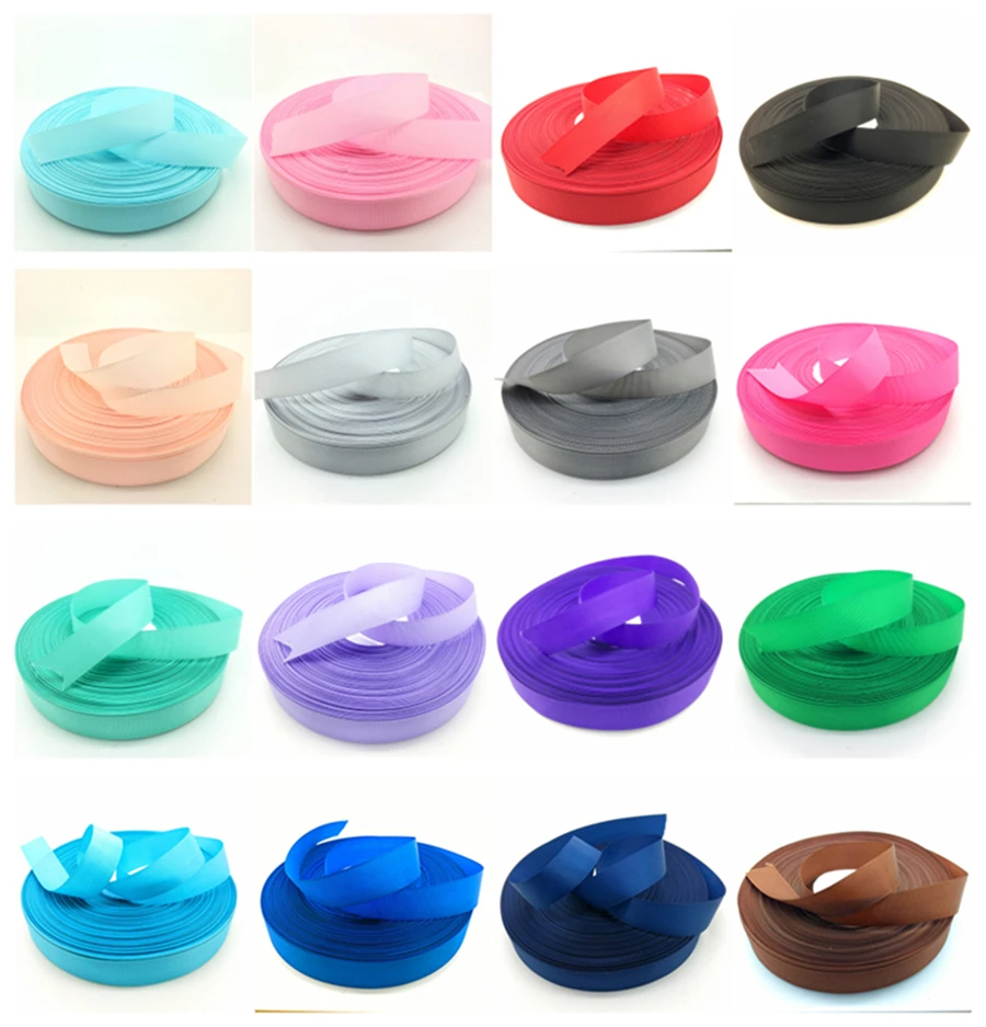 Бесплатная доставка 5 yds 1 &quot25 мм монохромный Grosgrain ленты банты для волос DIY