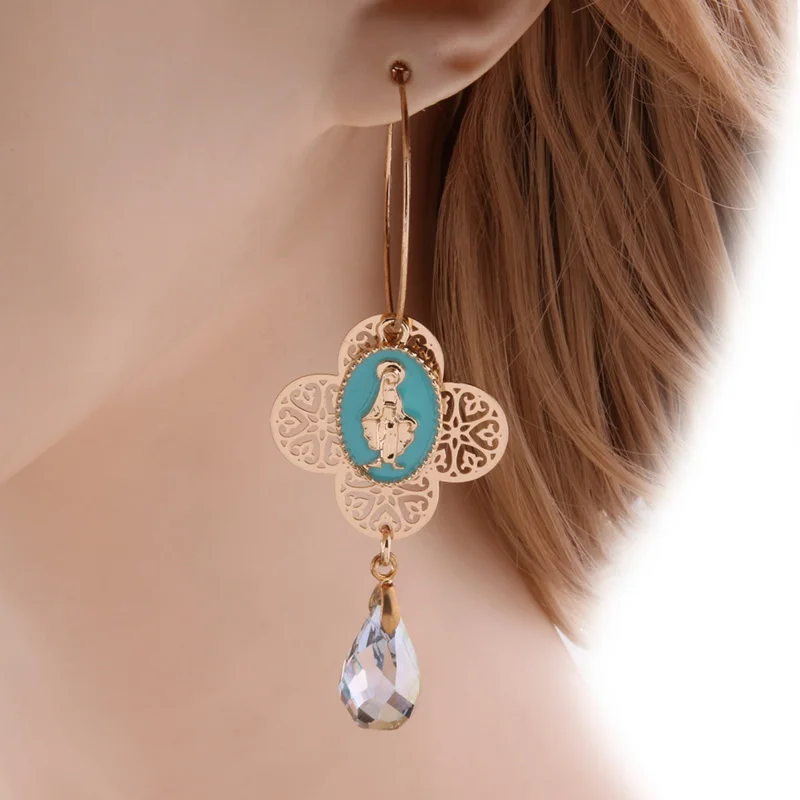 Полимерная серьга NeeFu WoFu серьги-подвески из натурального камня модные большие