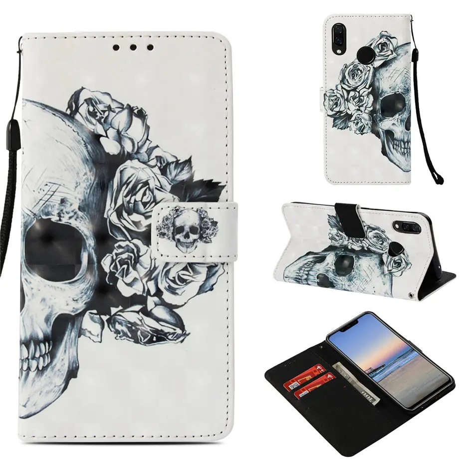 

For Huawei P Smart Plus Mate 20 Honor Note 10 Enjoy Max 7S 7 P9 Lite Mini Flip Case Patten Beautiful Floral Butterfly P03Z